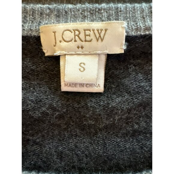 J. Crew Factory Gray Wool Blend Button-Side Sweater With Elbow Patches Size S - Picture 3 of 8